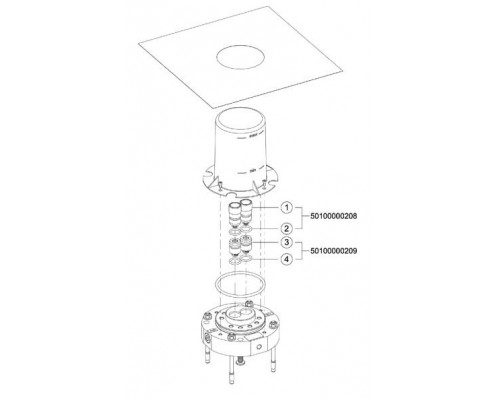 51127010070 EDITION 11 Блок для напольного монтажа смесителя для ванны 51127010070