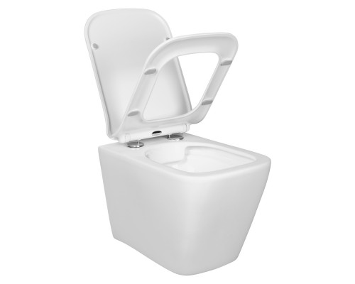 AQ1911-00 Унитаз подвесной безободковый AQUATEK ДЕЛЬТА 480 x 350 x 320 мм + тонкое сиденье с механизмом плавного закрывания AQ1911-00