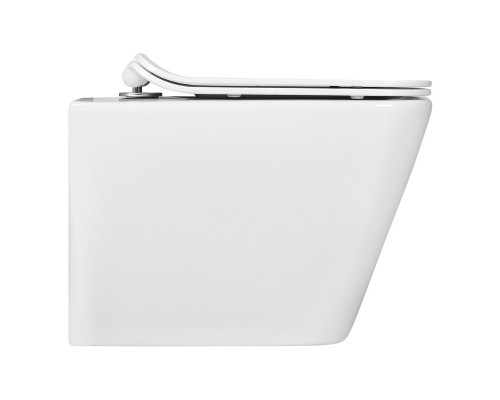 AQ1911-00 Унитаз подвесной безободковый AQUATEK ДЕЛЬТА 480 x 350 x 320 мм + тонкое сиденье с механизмом плавного закрывания AQ1911-00