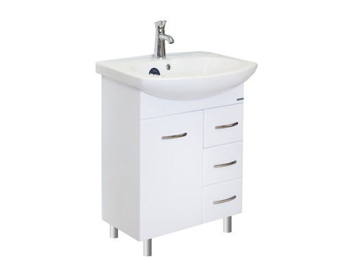 ЛАГУНА/3 Тумба напольная 605х720х320 бел. (подходит умывальник мебельный Лагуна 65) TLGN65