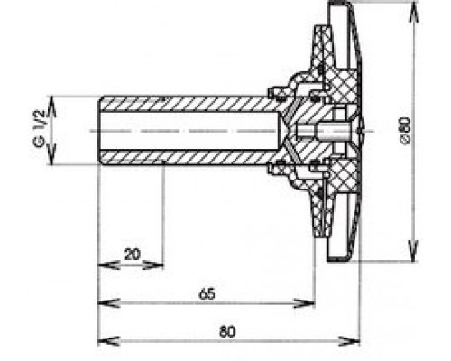 DOMINO 9109.9.000.000.1 (Т 2418) арматура смыва писсуара 9109.9.000.000.1