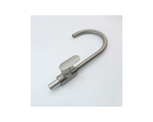 AQ1882BGM НИКА смеситель для кухни (полукруглый излив), оружейная сталь AQ1882BGM