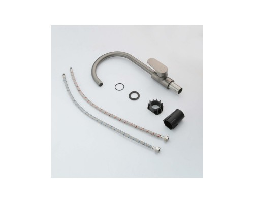 AQ1882BGM НИКА смеситель для кухни (полукруглый излив), оружейная сталь AQ1882BGM