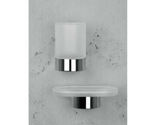 30050019000 EDITION 300 Держатель стакана в комплекте с хрустальным матовым стаканом, хром 30050019000