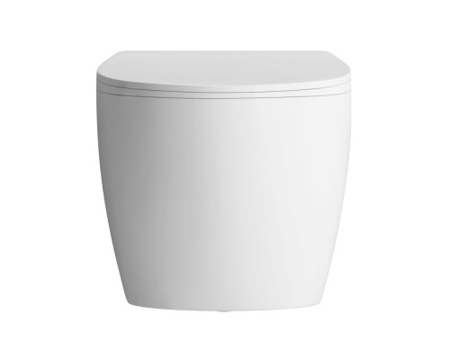 AQ1582T-00 СИРИУС Унитаз подвесной TORNADO безободковый 520360350, тонкое сиденье с механизмом плавного закрывания, крепеж AQ1582T-00