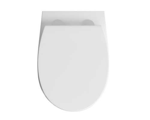 AQ1582T-00 СИРИУС Унитаз подвесной TORNADO безободковый 520360350, тонкое сиденье с механизмом плавного закрывания, крепеж AQ1582T-00