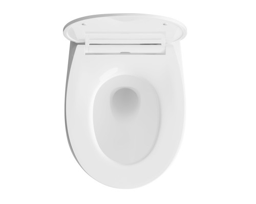 AQ1582T-00 СИРИУС Унитаз подвесной TORNADO безободковый 520360350, тонкое сиденье с механизмом плавного закрывания, крепеж AQ1582T-00