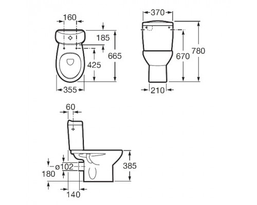 342399000 Victoria чаша напольная под бачок /Тосно/ ПРОДАЖА ТОЛЬКО С БАЧКОМ 342399000
