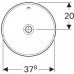 500.700.01.2 Geberit VariForm Раковина встраиваемая в столешницу круглой формы, D=40 см, без отв. под смеситель, с отв. перелива 500.700.01.2