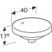 500.700.01.2 Geberit VariForm Раковина встраиваемая в столешницу круглой формы, D=40 см, без отв. под смеситель, с отв. перелива 500.700.01.2