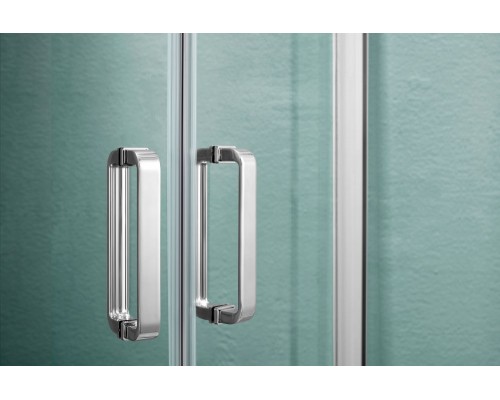AQ ARI KV 09020CH Душевой уголок квадратный, двери раздвижные 900x900x2000 профиль хром, стекло прозрачное AQ ARI KV 09020CH