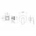 AQ1166CR БЕТТА смеситель для душа 1 режим (внешняя и скрытая часть) AQ1166CR