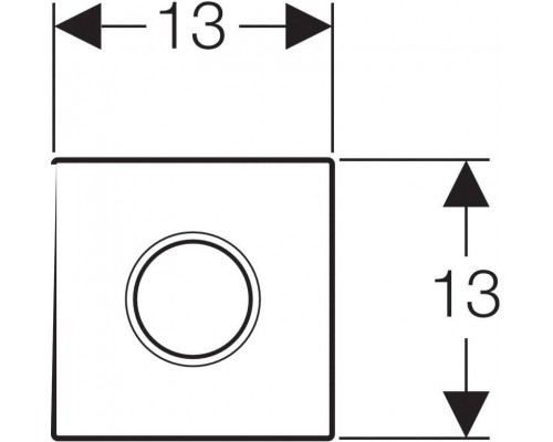 116.031.21.5 HyTroniс, ИК привод смываSigma 01для писсуара, батарея 1,5В, хром.глян. 116.031.21.5