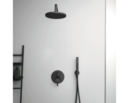 BC807XG IDEALRAIN Держатель с подключением душевой лейки 1/2 матовый черный BC807XG