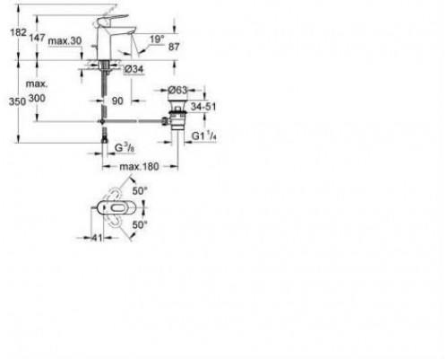 23335000 BauLoop Смеситель для раковины с донным клапаном, хром (снимается с производства) 23335000