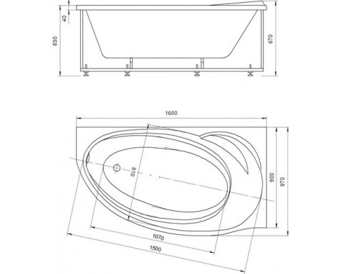 Бетта 160 прав.пустая с фр.экр. BET160-0000026