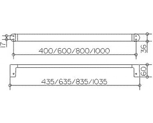 11601010600 ELEGANCE Полотенцедержатель 600мм, хром 11601010600