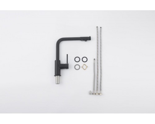 AQ1386MB ЕВРОПА смеситель для кухни с подключением к фильтру питьевой воды, матовый черный AQ1386MB