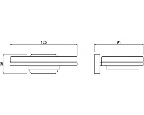 AQ4303MB ЛИБРА мыльница, матовый черный AQ4303MB
