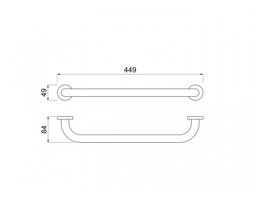 AQ4995BG поручень 450 мм, шлиф. золото AQ4995BG