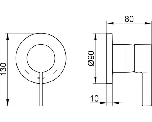 59551019501 IXMO Встраиваемый однорычажный смеситель, наружная часть, хром 59551019501