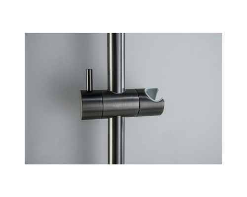 AQ2012BGM ЕВРОПА душевой гарнитур 1jet 65 см, оружейная сталь (шлиф. черный хром) AQ2012BGM