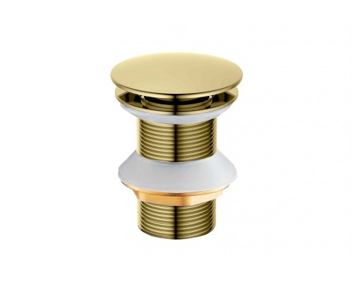 AQ6003PG сливной набор для раковины Push-open без перелива, полир. золото AQ6003PG