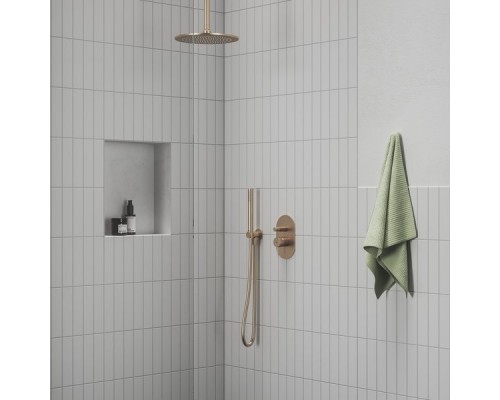 Настенный отвод для душа с держателем 706.60RGB РОЗОВОЕ ЗОЛОТО X07P708