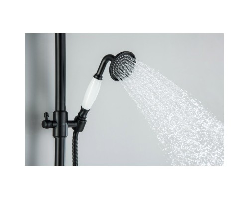 AQ2020MB КЛАССИК душевой гарнитур 1jet 65 см, матовый черный AQ2020MB