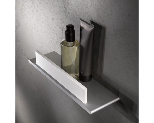 11559170000 EDITION 400 Полочка для душа со скребком, алюминий серебристый анодированный (E6 EV1)/белый (RAL 9010) 11559170000