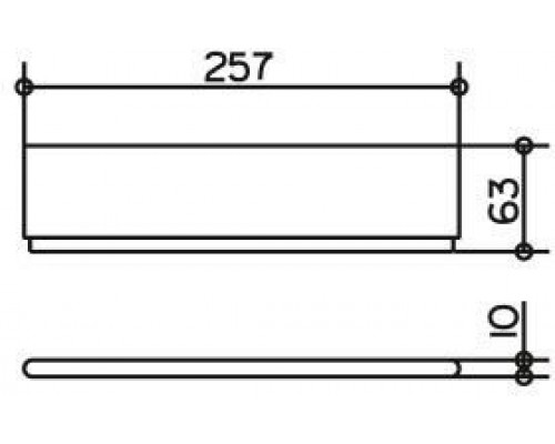 11559170000 EDITION 400 Полочка для душа со скребком, алюминий серебристый анодированный (E6 EV1)/белый (RAL 9010) 11559170000