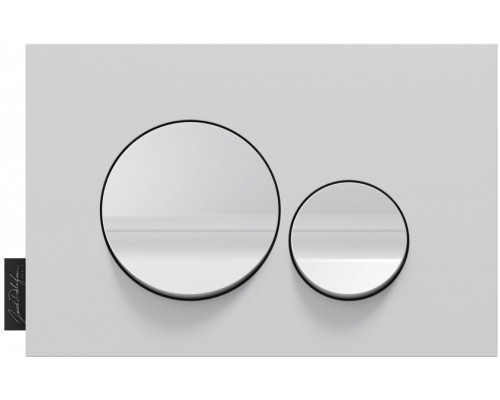 E20859-00-MWH Панель смыва круглый дизайн, мат белый и глянц белый E20859-00-MWH