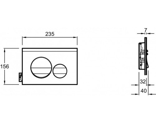 E20859-00-MWH Панель смыва круглый дизайн, мат белый и глянц белый E20859-00-MWH