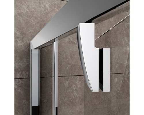 PDOP2-120 белая+транспарент, Pivot душевая дверь двухэлементная ручки хром 03GG0100Z1