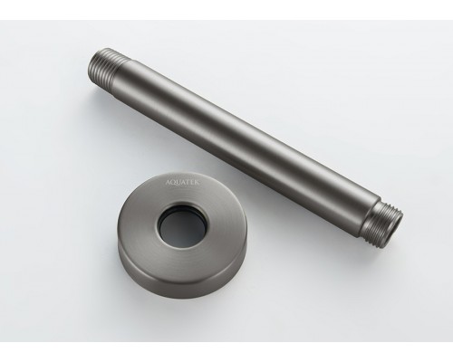 AQ2171BGM держатель верхнего душа потолочный 150 мм, оружейная сталь (шлиф. черный хром) AQ2171BGM