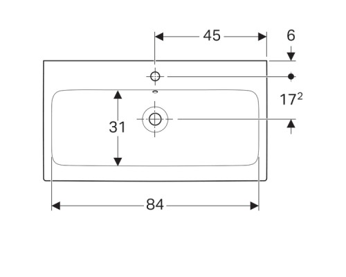 124090000 iCon Раковина, 900x485 мм 124090000