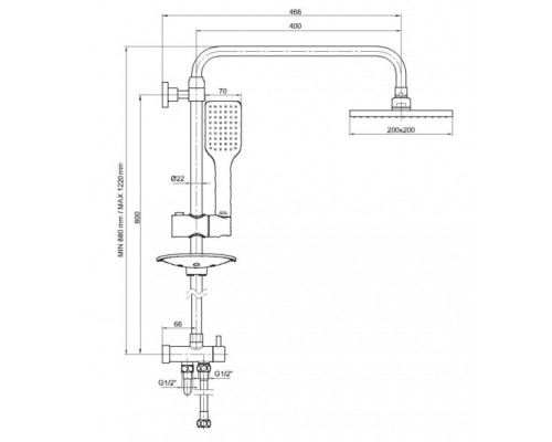 102158031EX DALIA душевая система 102158031EX
