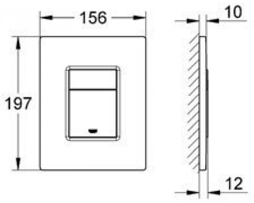 38732SH0 Skate Cosmopolitan Панель смыва для унитаза (3 режима смыва), альпин-белый (для Rapid SL и Uniset) 38732SH0