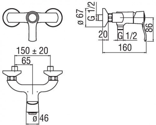 SI98130BR SOFI смеситель для душа, бронза SI98130BR