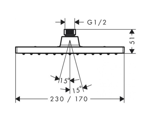 26281000 HG Vernis Shape верхний душ 230 26281000