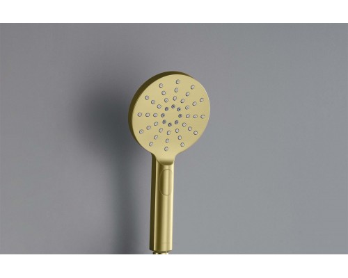AQ2006BG ОБЕРОН ручной душ Select 120 3 jet, шлиф. золото AQ2006BG