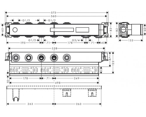 15311180 HG RainSelect термостатический смеситель для душа (скрытая часть) 15311180
