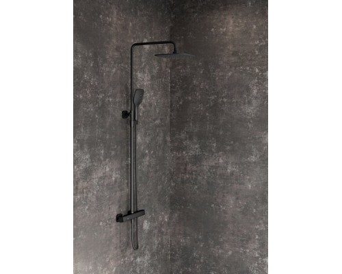 Душевая стойка с термостатическим смесителем и ручным душем TD F 091.20/150 черный X070160