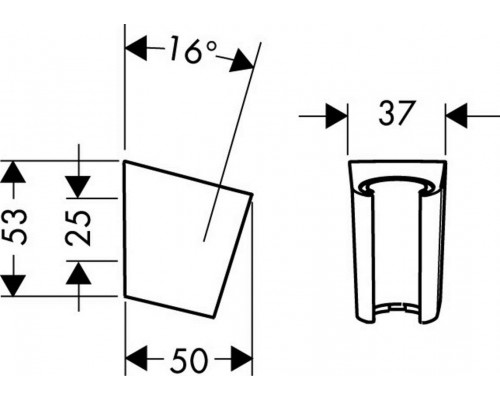 28331670 HG держатель душа матовый черный 28331670