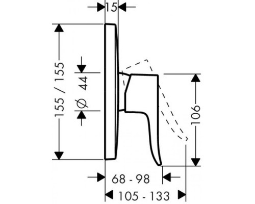 31456000S Set HG Metris смеситель для душа (31456000+01800180) 31456000S