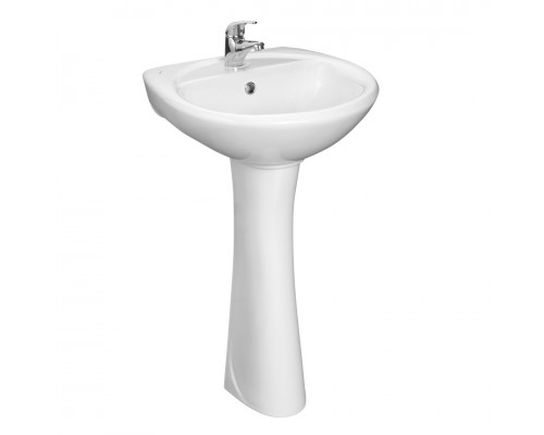 131112S0011B0 Умывальник Соната с переливом белый 540х485 1.3111.2.S00.11B.0