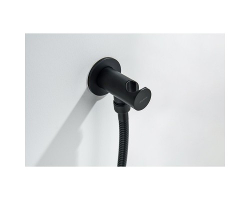 AQ2464MB шланговое подсоединение с держателем, матовый черный AQ2464MB