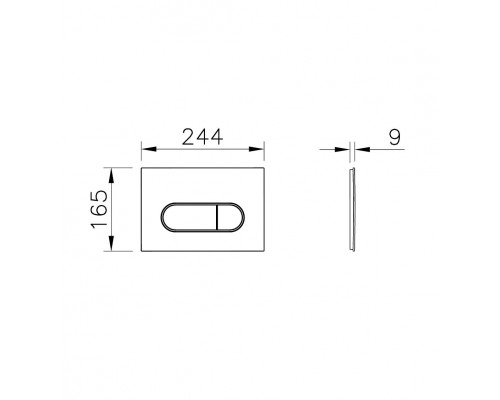 9873B003-7201 Комплект: Mia Round подвесной Безободковый унитаз + тонкое сиденье МЛ/БС+ инсталляция + панель смыва хром глянец (740-2280) 9873B003-7201