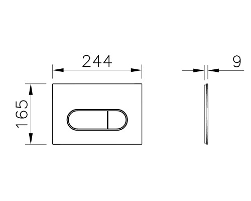 740-2211 Панель смыва Root Round, мат. черн. 740-2211