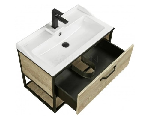 1A2424K1LTDU0 Набор: 1A242401LTDU0 Лофт Фабрик 80 Дуб Эндгрейн/ 1A708031FB010 Раковина Фабиа 80 1A2424K1LTDU0